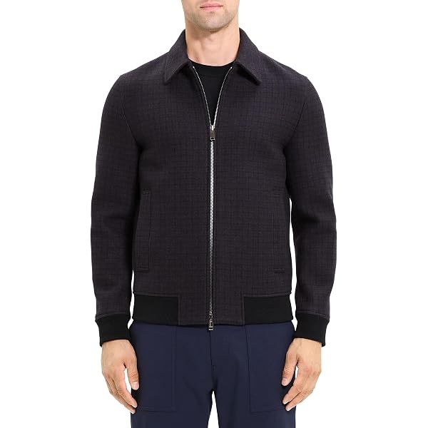 Theory Men's Precision Ponte Murphy Jacket, Black, S at Amazon