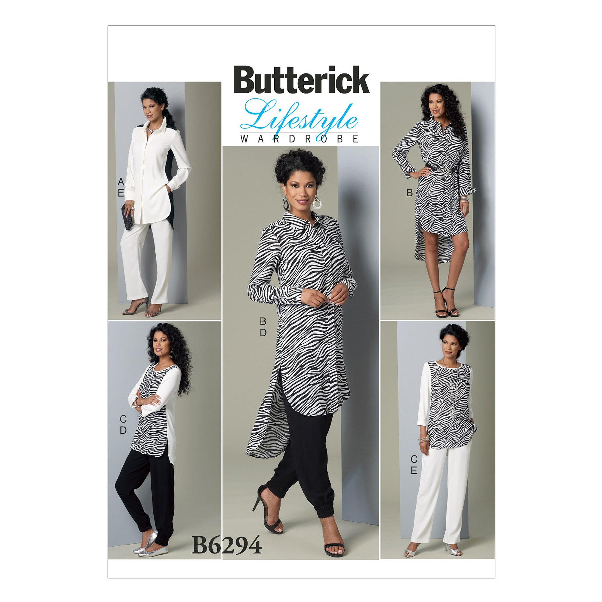Butterick Pattern 6294 F5 Sizes 16-24 Misses Tunic and Pants Sewing Pattern, Multi-Colour