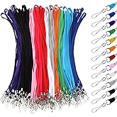 120 Pcs Color Lanyards Flat Lanyards for ID Badges, Assorted Colors Badge Lanyard with Swivel J Hook Clip, Lanyard Bulk for Card Holder, Name Tag, Office Worker, Teacher, Nurse (12 Colored)