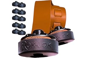 Rok-Lok PRO Guitar Strap Lock 5 PACK- Universal Strap Lock Sets with Anti-Scratch Coating for Electric, Acoustic & Bass Guitars- Guitar Locks with Rubberized Protection- No Mods, No Tools Needed
