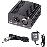 Donner Phantom Power Supply 48V 1- Channel for Condenser Microphones Recording Equipment