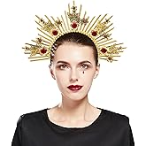 Fantherin Mary Halo Crown Headpiece Spiked Goddess Halo Crown Sunburst Greek Headpiece for Cosplay Halloween Costume Party