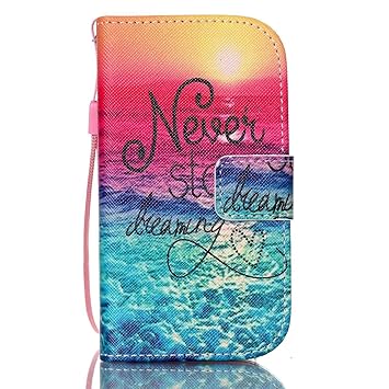 Samsung Galaxy S3 Mini Hülle, NSSTAR® Schutzhülle für Samsung Galaxy S3 Mini Hülle Wallet Cover Tasche Pink PU Leder Flip Cas