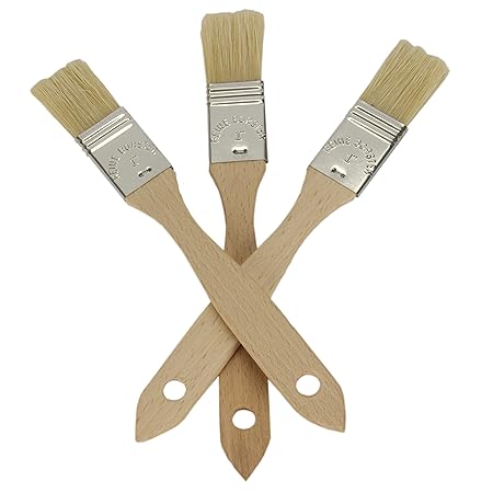 Back-Pinsel 3 Stück ? Borstenlänge ca. 3,3 cm | 2,5 cm breit Gesamtlänge Küchen-Pinsel ca. 19,5 cm ? 3-teiliges Set Borstenpi