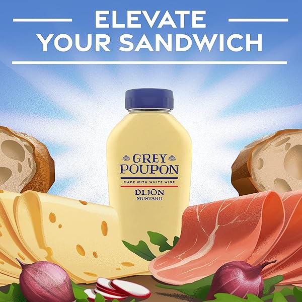 GREY POUPON DIJON MUSTARD, 10 OZ. SQUEEZE BOTTLE