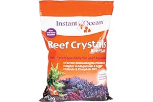 Instant Ocean Reef Crystals Reef Salt For 50 Gallons, Enriched Formulation For aquariums