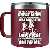 LIZAVY Gifts for Mom from Son, Daughter - Christmas Gifts for Mom, Wife, Women - Moms Birthday Gift Ideas, Cool Birthday gifts for Moms, Mothers - Best mom Mug, 14 Oz Stainless Steel moms Coffee Mug