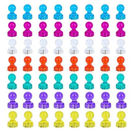 fortag 56 piezas coloridos imanes en 7 Color Map Whiteboard ...