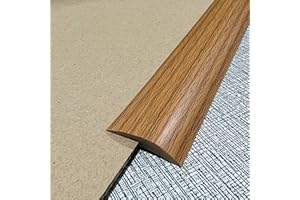 DAILISEN 9.84ft Vinyl Self Adhesive Overlap Threshold Reducer,Flooring Tile Laminate Border Transition Strip,Flat Carpet Rug Edging Strips, Fluted Saddle,Flexible Molding Trim,Stair Edging