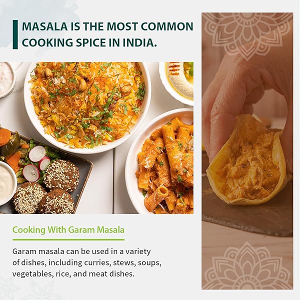 SOEOS GARAM MASALA, 15 OZ (425G), GARAM MASALA POWDER, INDIAN 8-SPICE BLEND, SALT-NO, VEGAN, NO COLORS, GLUTEN FRIENDLY, NON-GMO, MASALA SEASONING, GARAM MASALA BULK