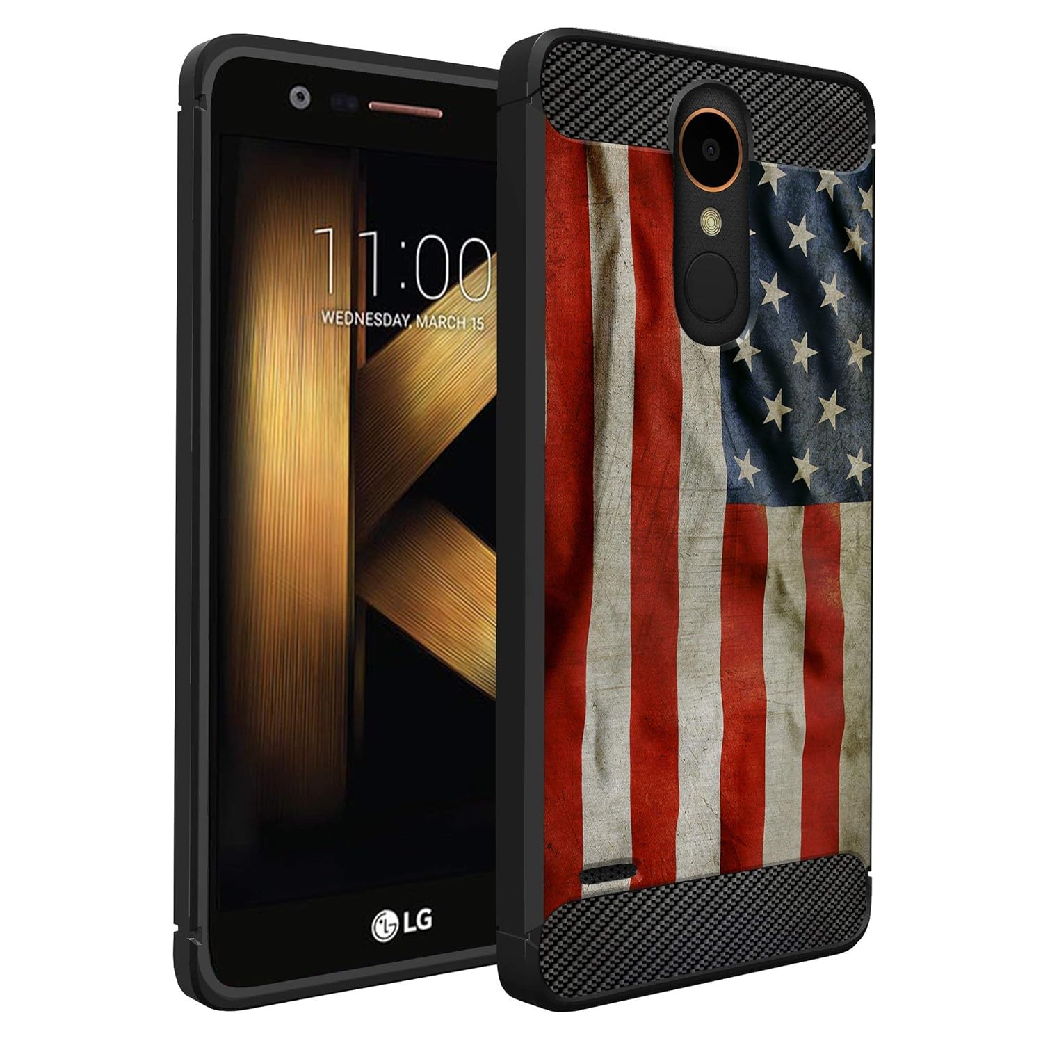Best lg rebel 2 dual layer case flag
