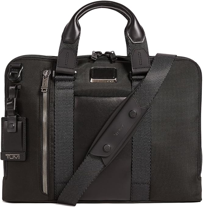 tumi leather briefcase sale