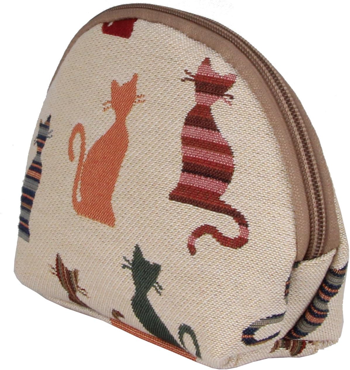 Signare Tapestry Women Travel Cosmetic Bag/Make-Up Brush Bag Colourful s (COSM-CHEKY), Small, Cheeky Cat - Image 3