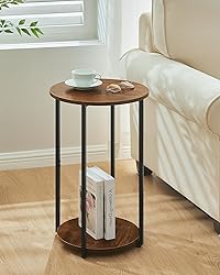KJGKK Round Side Table, Small End Table with