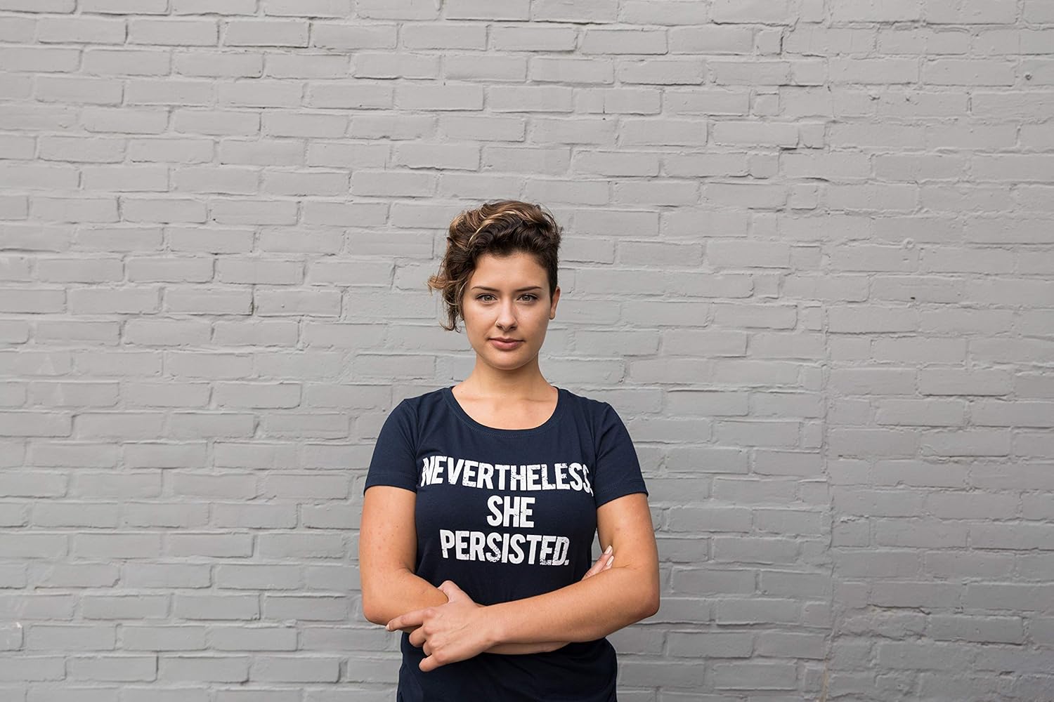 Womens Nevertheless She Persisted Funny Political Adult Sarcastic Humor T Shirt: Clothing