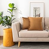 NiNi ALL Decorative Throw Pillow Covers Pack of 2, Velvet Cushion Case for Couch Bedroom Living Room Outdoor, Pillow Covers 18x18 Inch(45 x 45 cm) Brown
