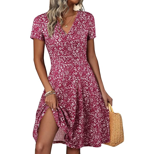 strapless open back dress Hot Pink Plunge Knotted Criss Cross Back Slit Maxi Dress Large main image 0