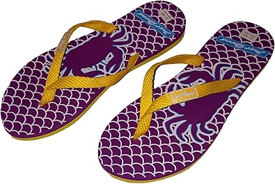 womens purple flip flops