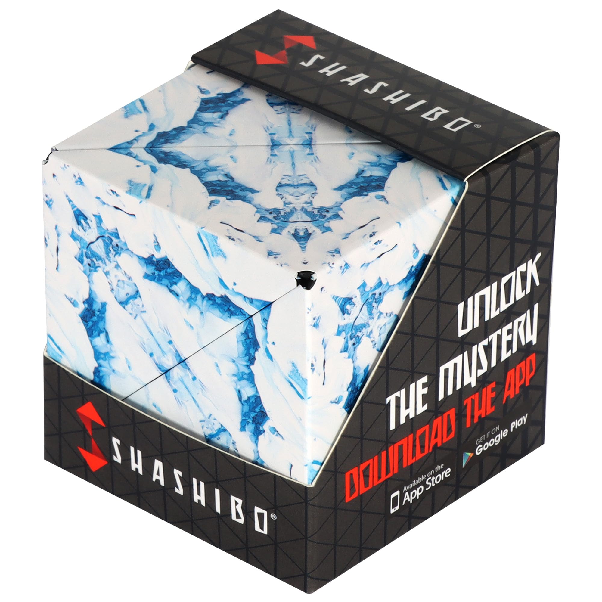 Shashibo Shape Shifting Box - Award-Winning STEM Fidget Toy with Ultra Strong Magnets - Puzzle Cube Transforms Into 100+ Shapes, Perfect Sensory Gift for Kids, Teens, and Adults (Arctic)