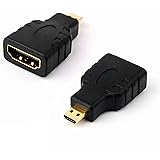 GearIt Micro HDMI Adapter - HDMI Female (Type-A) to Micro HDMI Male (Type-D) Gold Plated Connector Converter Adapter