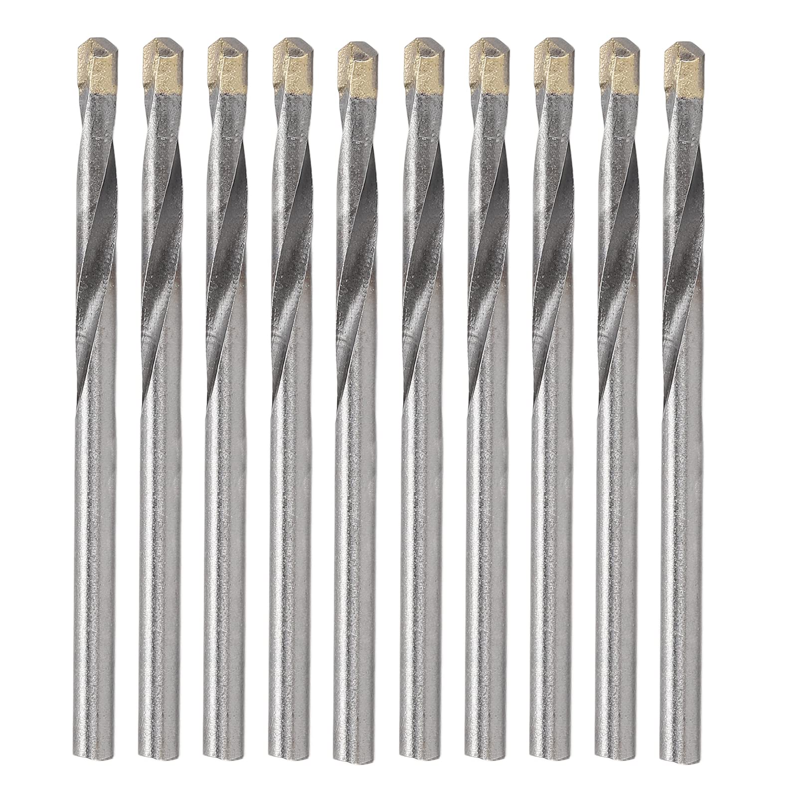 10Pcs 4mm Carbide Drill Bit, Tungsten Steel Straight Shank Twist Drill Bits for Stainless Steel Alloy Metal Plastic Wood