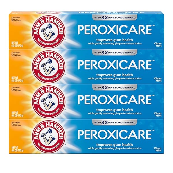 ARM & HAMMER PEROXICARE TOOTHPASTE FOR GUM HEALTH, BAKING SODA TOOTHPASTE, CLEAN MINT, 6.0 OZ