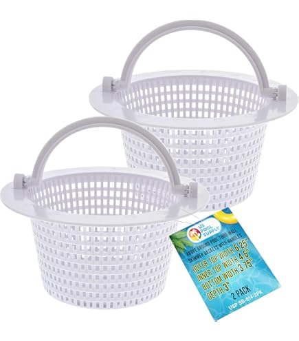 Cesta De Skimmer De Repuesto Para Piscina Hayward SPX1091LX/SPX1091WM - 15 Litros, Diámetro 19cm, Blanca
