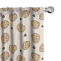Lunarable Cookie Curtains, Repetitive Pattern with