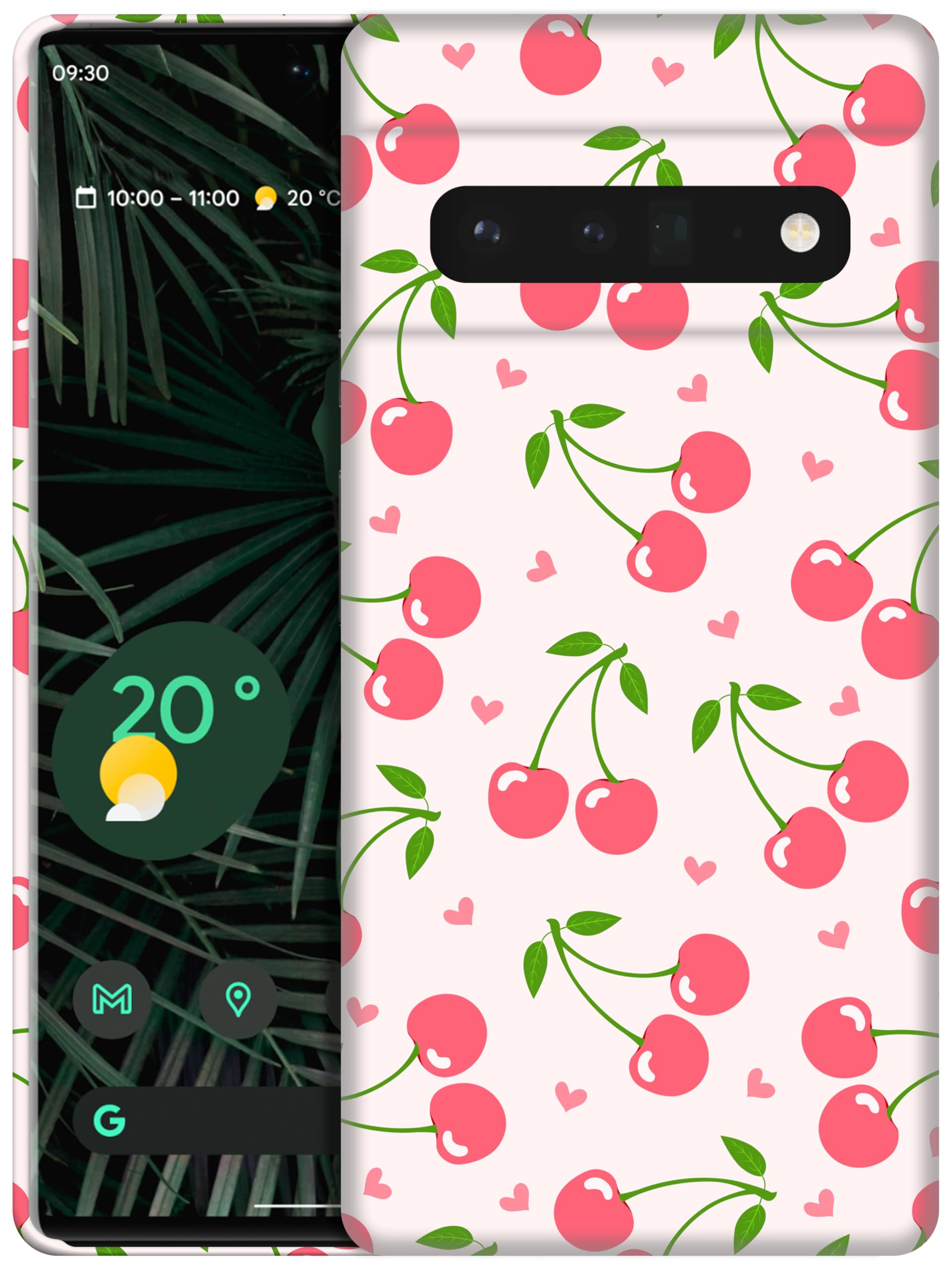 Photo 1 of SuzaCase Back Case for Google Pixel 6 Pro 5G, Pixel 6 Pro Case with Stylish Cherry Pink Pattern Design Printed Cute, Sleek Durable Hardshell Protective Phone Case/Cover for Pixel 6 Pro 5G