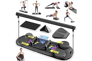 CORIARDO Pilates Reformer, Reformer Pilates Machine for Home Workout, Multifunctional Abdominal Board, Portable Foldable Ab Trainer Machine, Pilates Core Workout Equipment for Women (Black)