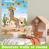 PLULON Pin the Tail on the Donkey Game Poster with Tail Stickers Birthday Party view 6