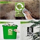 YIKIADA Recycling Bins Stickers 10 Pack 15x10 cm Waterproof Removable view 5