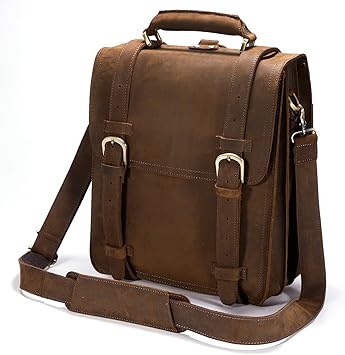 Amazon Com Kattee De Piel Autentica 14 Maletin Para Portatiles Mochila Messenger Bag Bolso Computers Accessories