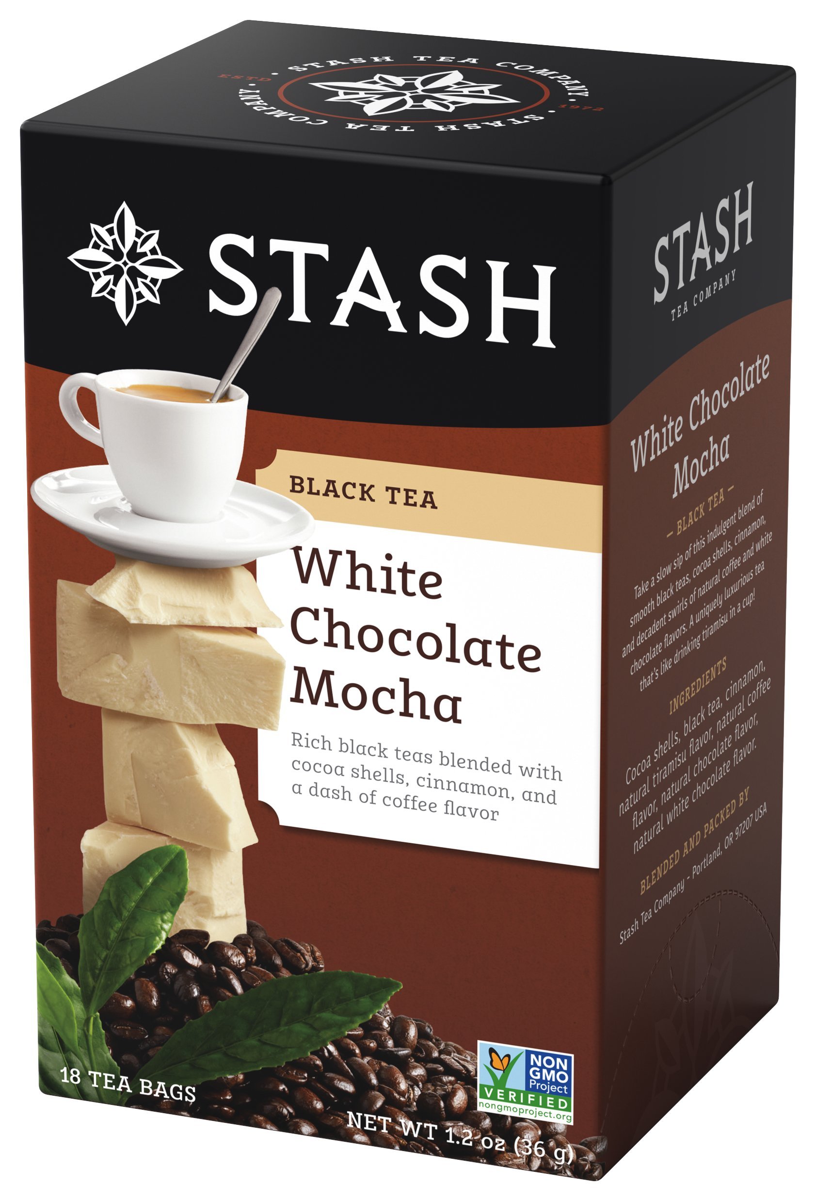 Stash Tea Decaf Chocolate Hazelnut Tea 18 Count Tea Bags