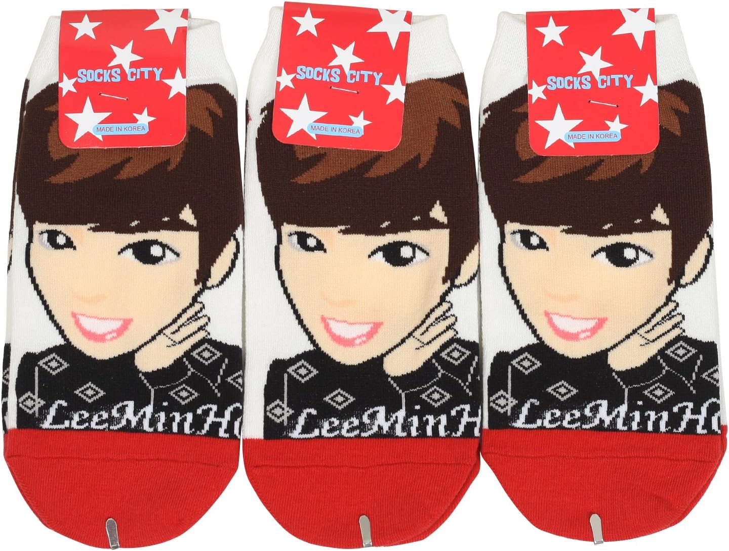 Women Actor Lee Minho Cartoon Socks