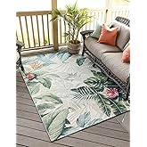 Unique Loom Outdoor Botanical Collection Area Rug - Kula (3' 3" x 5' 3" Rectangle, Multi/ Gray)