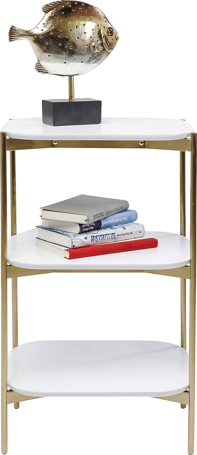 KARE 29 x 44.5 x 79 cm Miami Gardens White Shelf, Other, Gold: Amazon