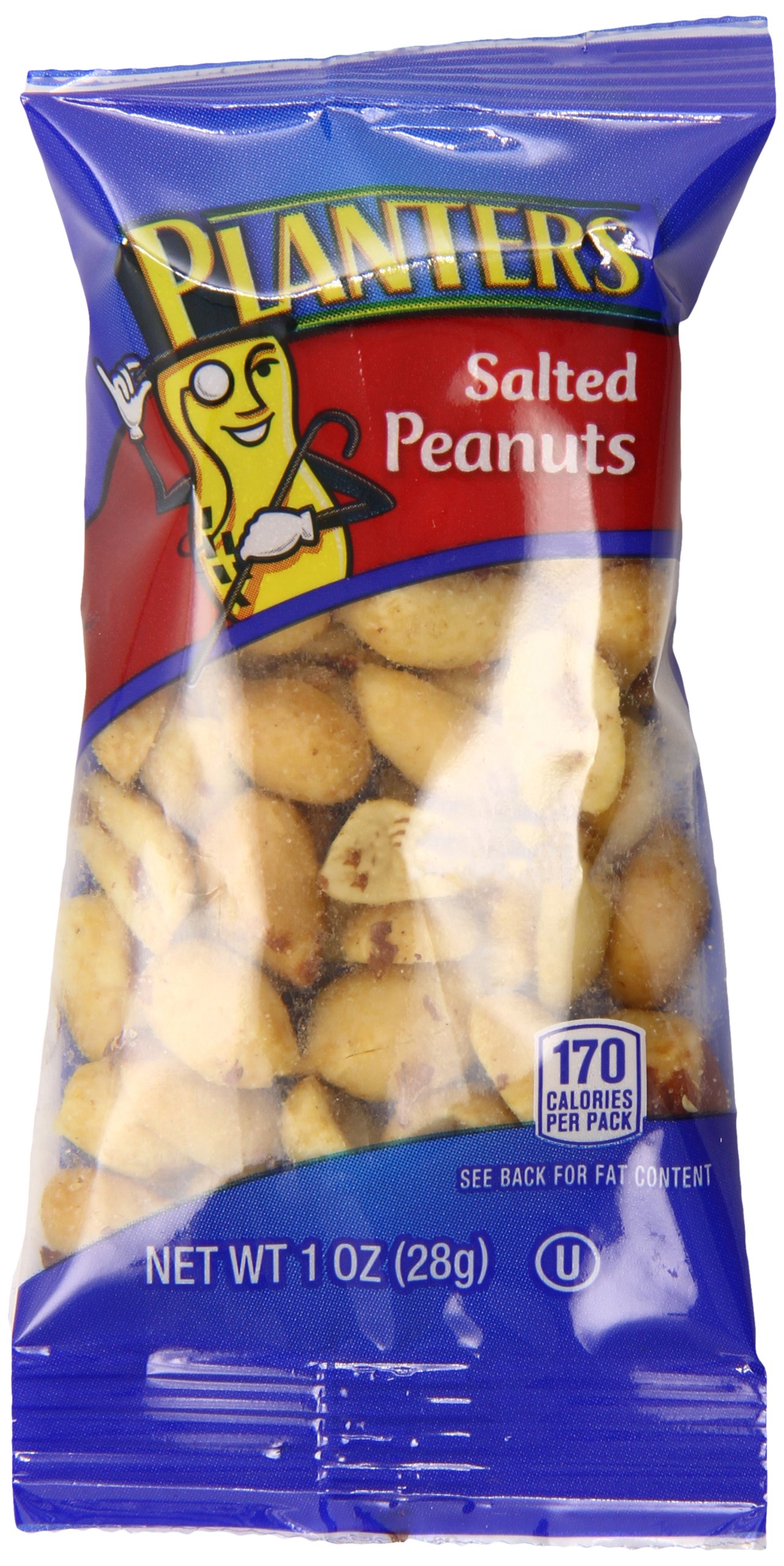 Planters Tube Dry Roast Peanuts 1.75 oz. (Pack of 18
