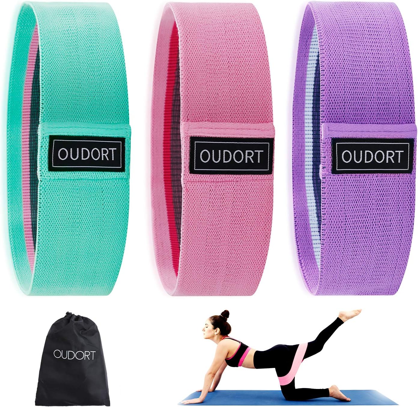 Oudort Bandas de Resistencia Bandas Elasticas de Fitness (Set de 3 ...