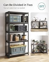 SONGMICS Set of 2 Shelving Units 40 x 90 x 180 cm 875 kg Load Greige/Black view 6
