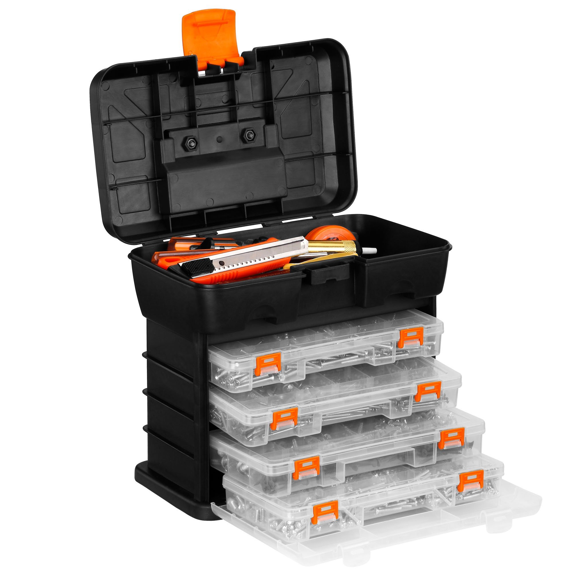 VonHaus Portable Small Parts, Crafts or Tool Storage Box Organizer