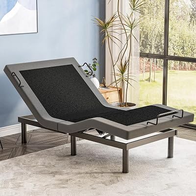 OTDMEL Twin XL Adjustable Bed Frame with Adjustable Legs, Electric Bed Base Frame with Wireless Remote, 3 Retainer Bars, Zero Gravity & Anti-Snore, Twin XL