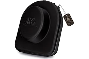 ATZI HATS Hat Case for Travel Hat Box Hat Storage Fedora Hat Box Organizer Travel Hat Bag Panama Hats Mens Carrier Crush-Proof Luggage