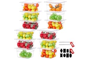 SVKLHY 1/6 Size 6 Inch Clear NSF Polycarbonate Food Pan-15 PCS[Food Grade][Hot&Cold Resistant] Commercial Pans with Lids, Restaurant Storage Containers Hotel Pan(BPA-FREE)