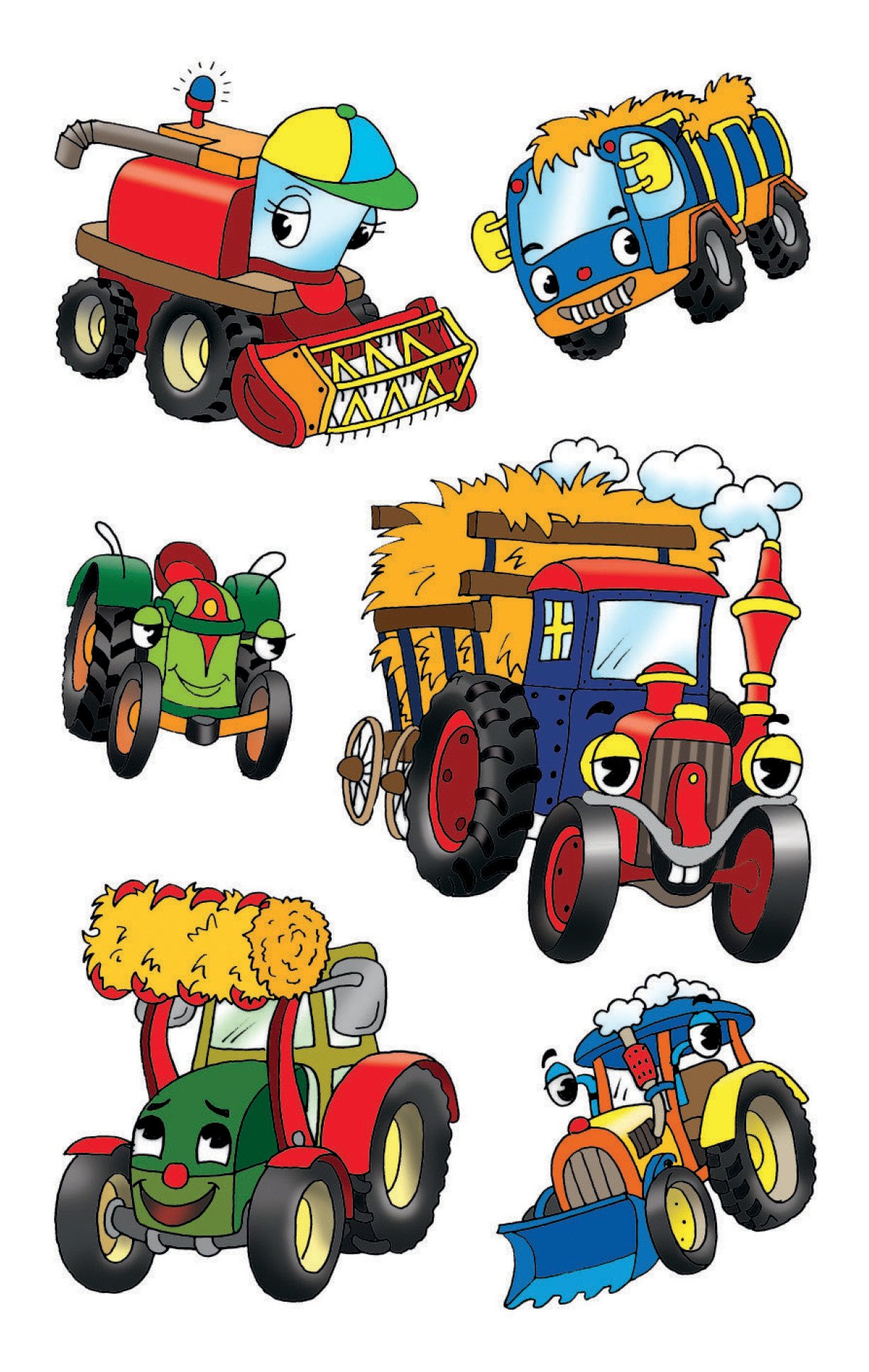 Avery Zweckform 53144 Children Sticker, Tractors, 18 "