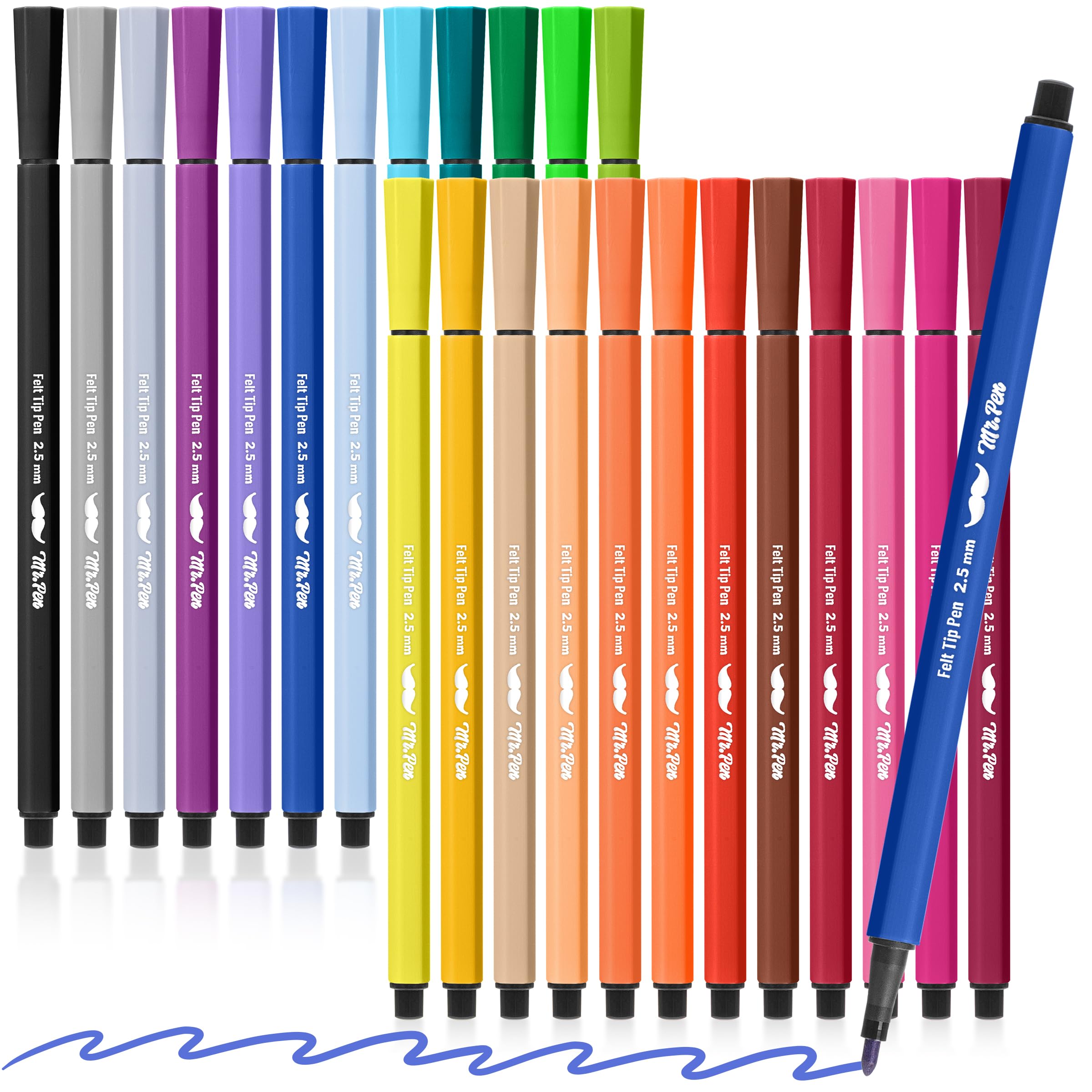 Photo 1 of Mr. Pen- Felt Tip Pens, 24 Pack, Colored Felt Tip Pens