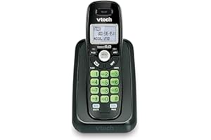 Vtech Dect 6.0 Single Handset Cordless Phone with Caller ID, Green Backlit Keypad and Display (CS6114-11)
