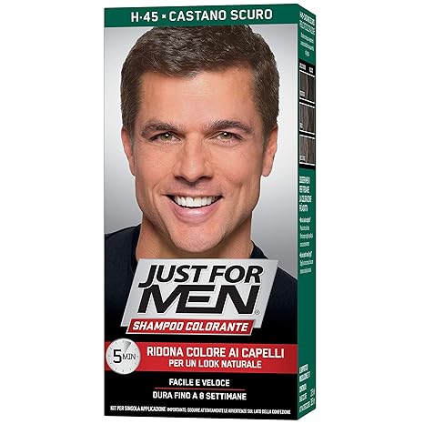 Shampoo Colorante Per Uomo Castano Scuro Amazonin Health