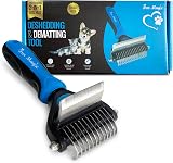Fur Magic Deshedding Dematting Tool 2-in-1 Dual-Sided Grooming Brush