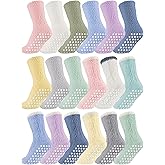 Foaincore 18/36pairs Non Slip Fuzzy Socks with Grips for Women Hospital Slipper Socks Winter Warm Sleep Fluffy Women Gifts